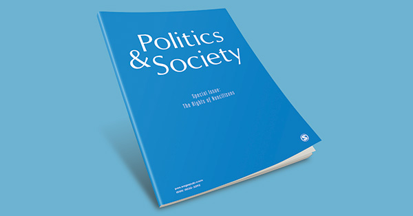 Feminist economics: The picture shows the cover of a journal "Politics & Society"