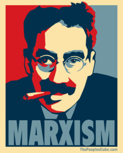 Marxism: An image of a post of Groucho Marx with the word "Marxism" underneath