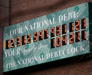 Mint the coin: Image of US debt clock