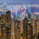 Economic value: Image of Hong Kong skyline and harbour