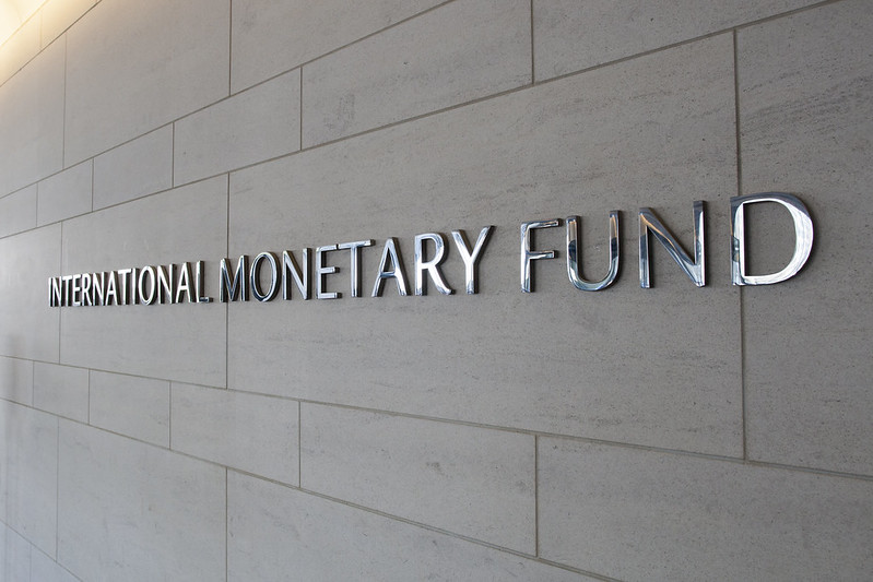 International Monetary Fund: image of a sign, presumably one on their building