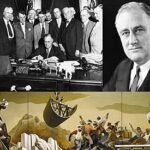 Images representing the new deal of President Roosevelt